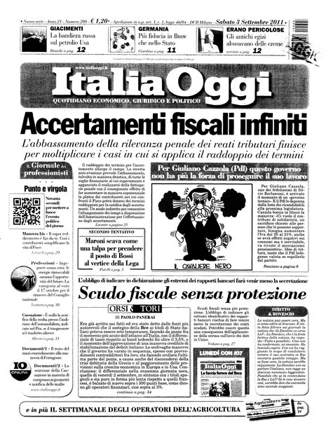 Italia oggi : quotidiano di economia finanza e politica